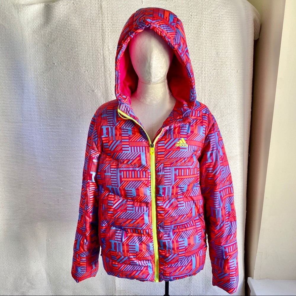 Adidas L Rare Retro 90s Print Down Puffer Jacket - Picture 8 of 8